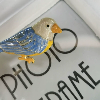 dripping blue cyan bird brooch: Yaxa sancaqları