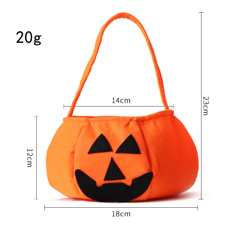 Bolsas de calabaza transfronterizas de Halloween bolsas de tela no tejida bolsas de dulces de Halloween bolsas de calabaza de mano