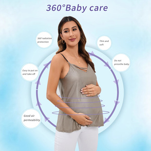 European and American Cross-Border Summer Bellyband for Women at Work Invisible Pregnancy Radiation-Proof V-Neck Sexy Maternity Camisole
