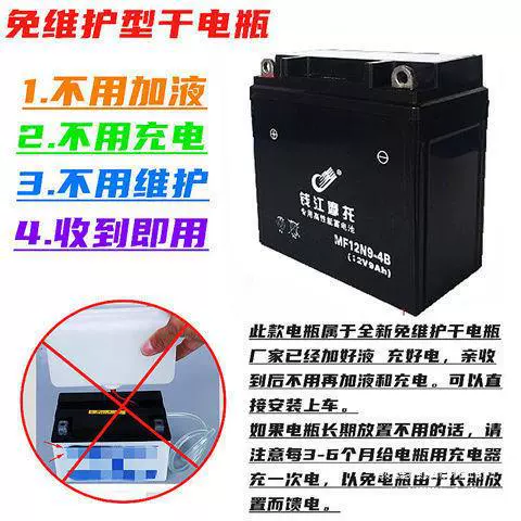 Трехколесный мотоцикл 110/150/175 Zong Shen Longxin без технического обслуживания аккумулятор 12 вольт 9 амб