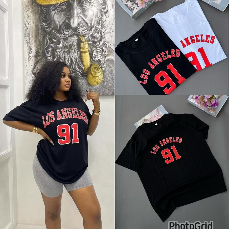 300 グラムアメリカンレトロハイストリートファッションブランド黒右肩半袖 Tシャツ女性の夏ルーズニッチデザイン純綿|undefined
