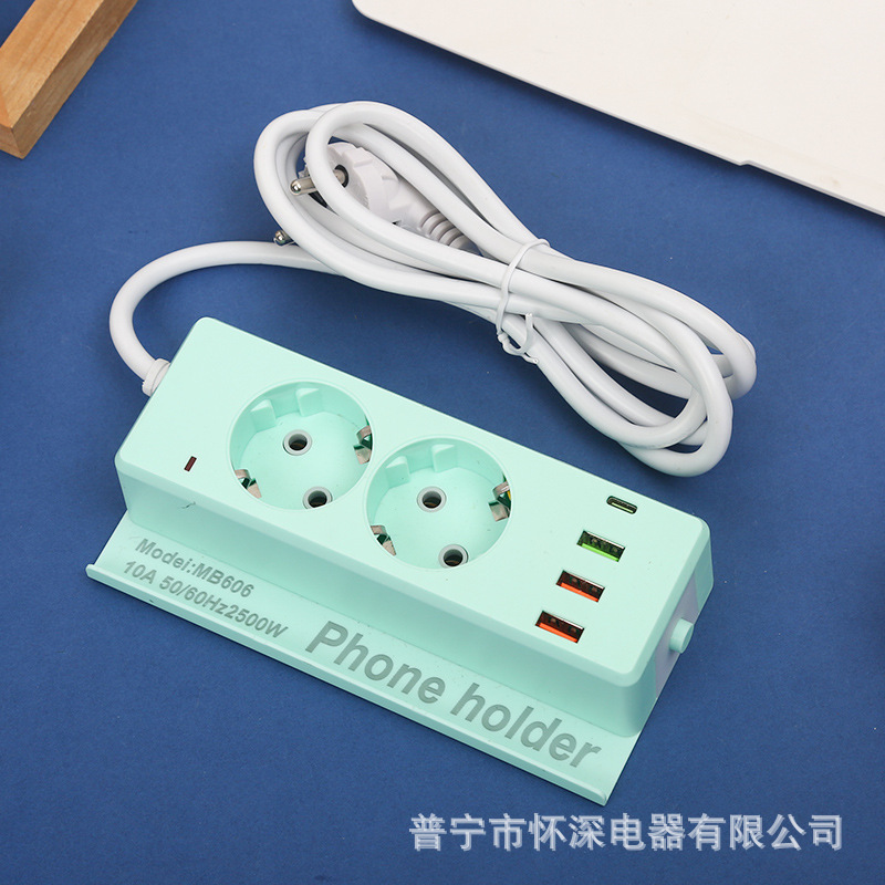 MB606 Lámpara de noche # USB verde turquesa europeo