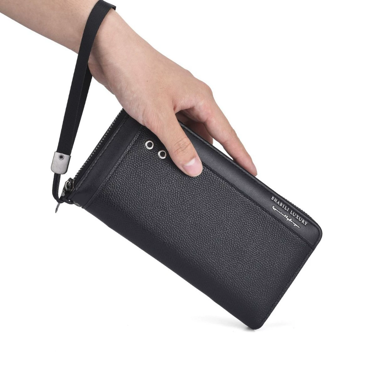 Новый мужской длинный кошелек в стиле ретро в европейском и американском стиле, клатч на молнии, многофункциональный кошелек для монет, держатель для карт, оптовая продажа