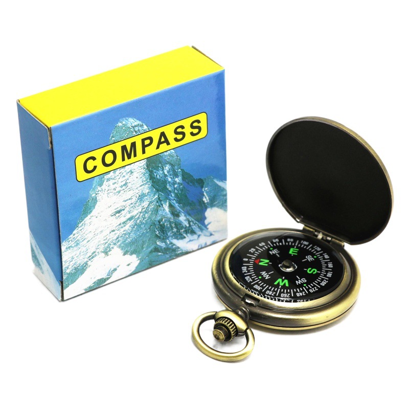 Nueva caliente j35a retro reloj de bolsillo brújula Norte aguja metal Flip regalo brújula Amazon