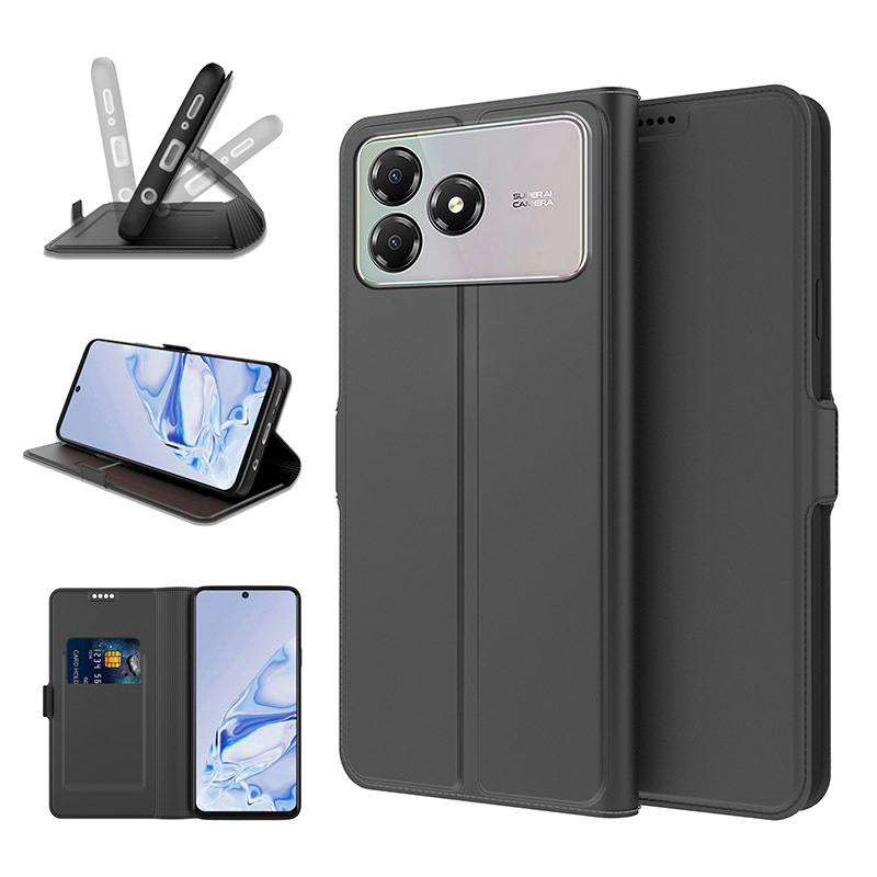 适用ZTE BladeA36便携保护皮套隐形支架磁吸插卡中兴手机壳带卡包