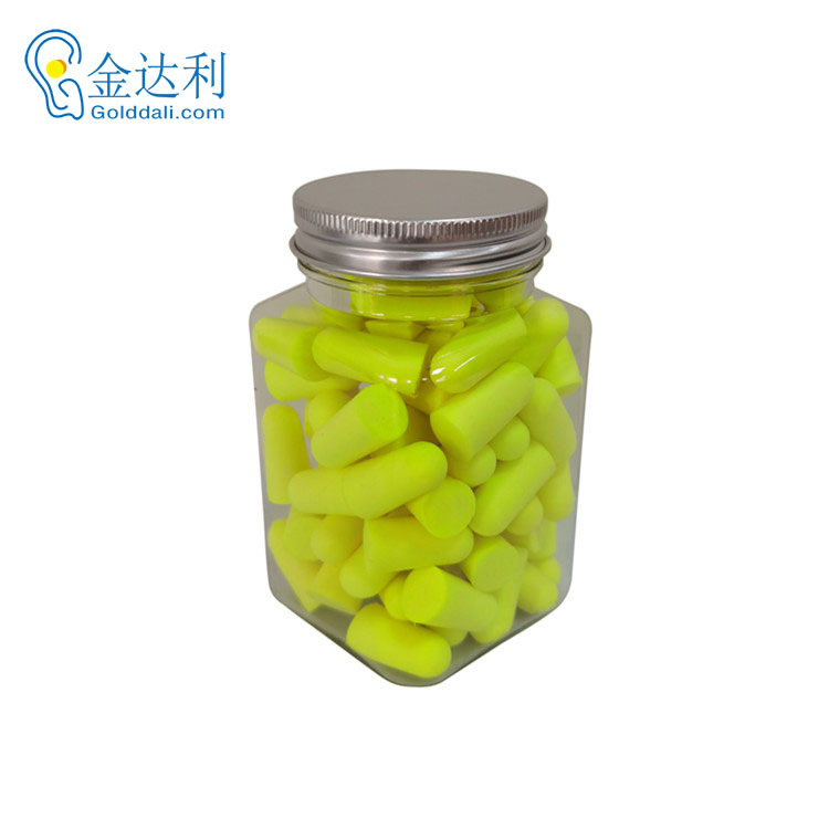 厂家批发60枚瓶装水洗料防噪音耳塞隔音海绵耳塞慢回弹睡眠耳塞