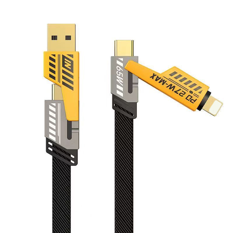 Directo de fábrica al por mayor PD66W dos-en uno doble Typec cable de datos de carga rápida adecuado para Huawei Apple Samsung