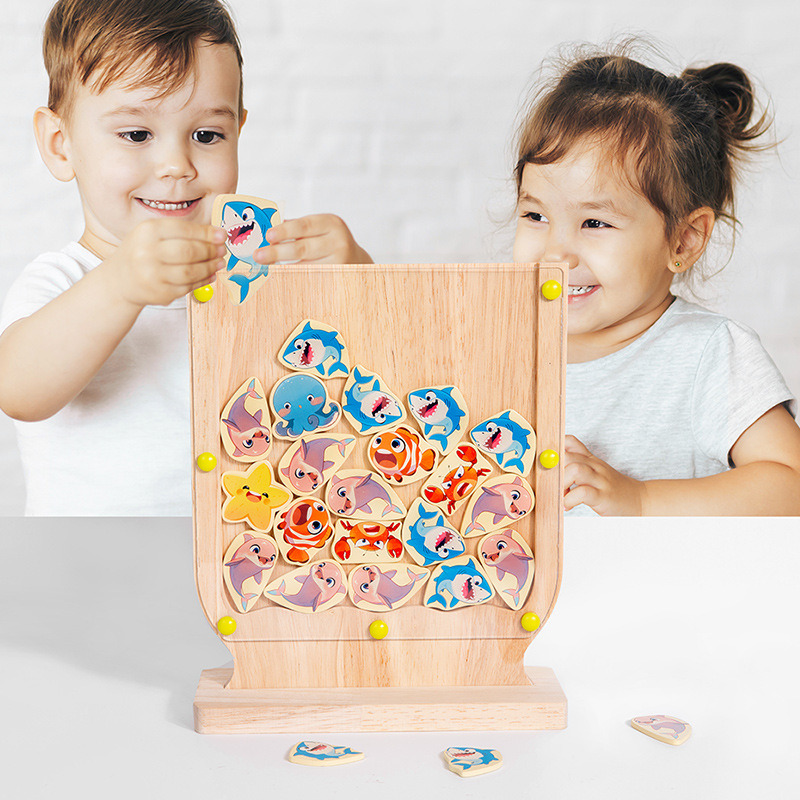 Juegos de acertijos infantiles de educación temprana para padres e hijos juguetes de madera interactivos