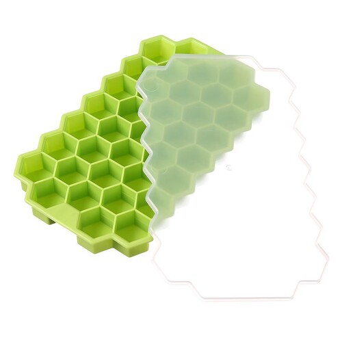 Honeycomb Ice Tray Cross-border Bestselling DIY 37-Cell Ice Pops Mold Silicone Lid Ice Cube Mold Honeycomb Creative Ice Making Box