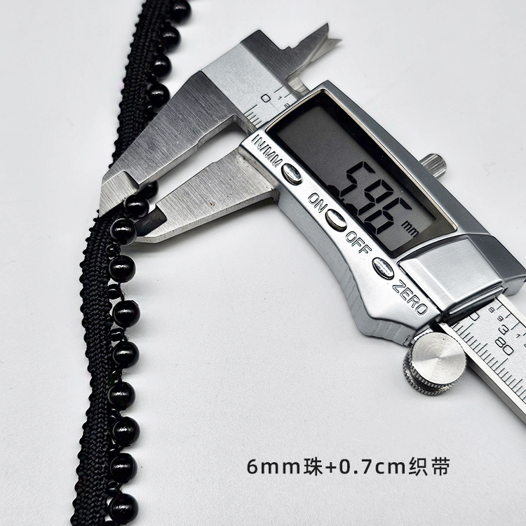 既製パールレース 手縫いビーズ縁飾り ロールエッジ エスニック風アクセサリーレース 手芸DIY装飾縁飾り|undefined
