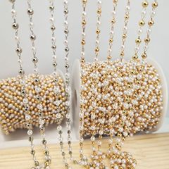 Diy保色チェーン真珠銅ボールセット装飾チェーン
