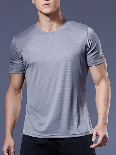 Cross-border PRO Men's Summer Lightweight Breathable Sports Fitness T-Shirt Running Basketball Fitness Clothes Quick-drying Shirt