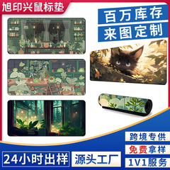マウスパッドクロスボーダー热い贩売黒猫アマゾン外国贸易オフィスビッグテーブルパッド超大型电気竞争マウスパッド工场卸売