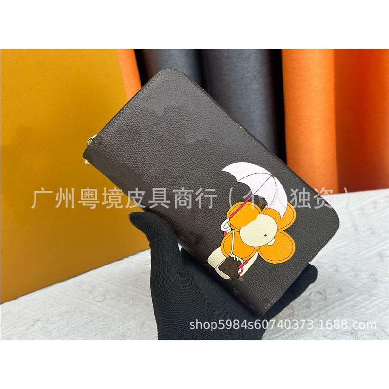 2025新款钱包男女通用两折长款真皮外贸时尚多卡位包百搭流行|undefined