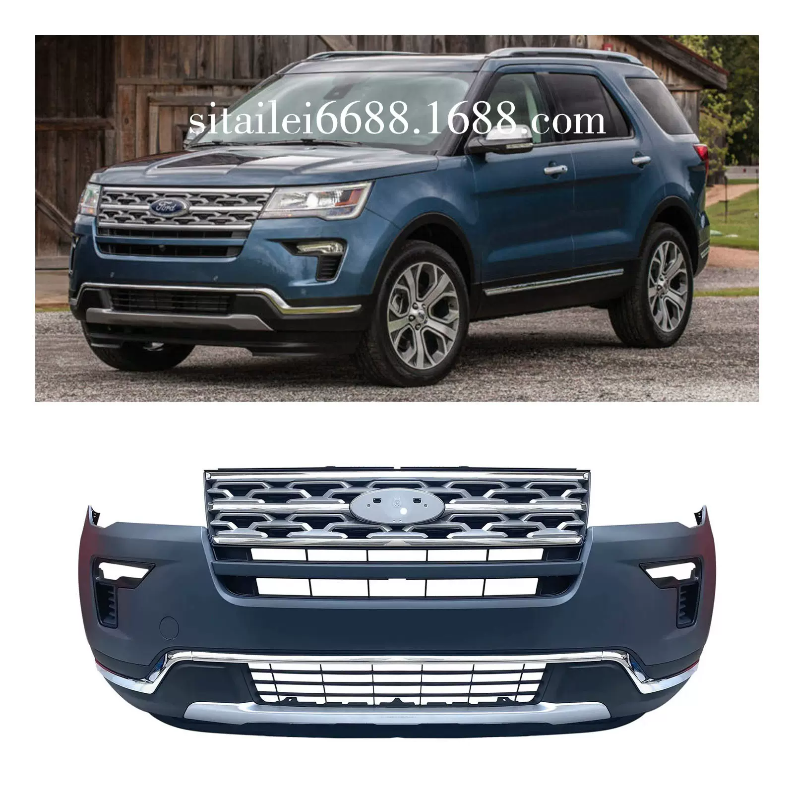 适用于18-19福特探险者前杠总成前保险杠EXPLORER BUMPER ASSY