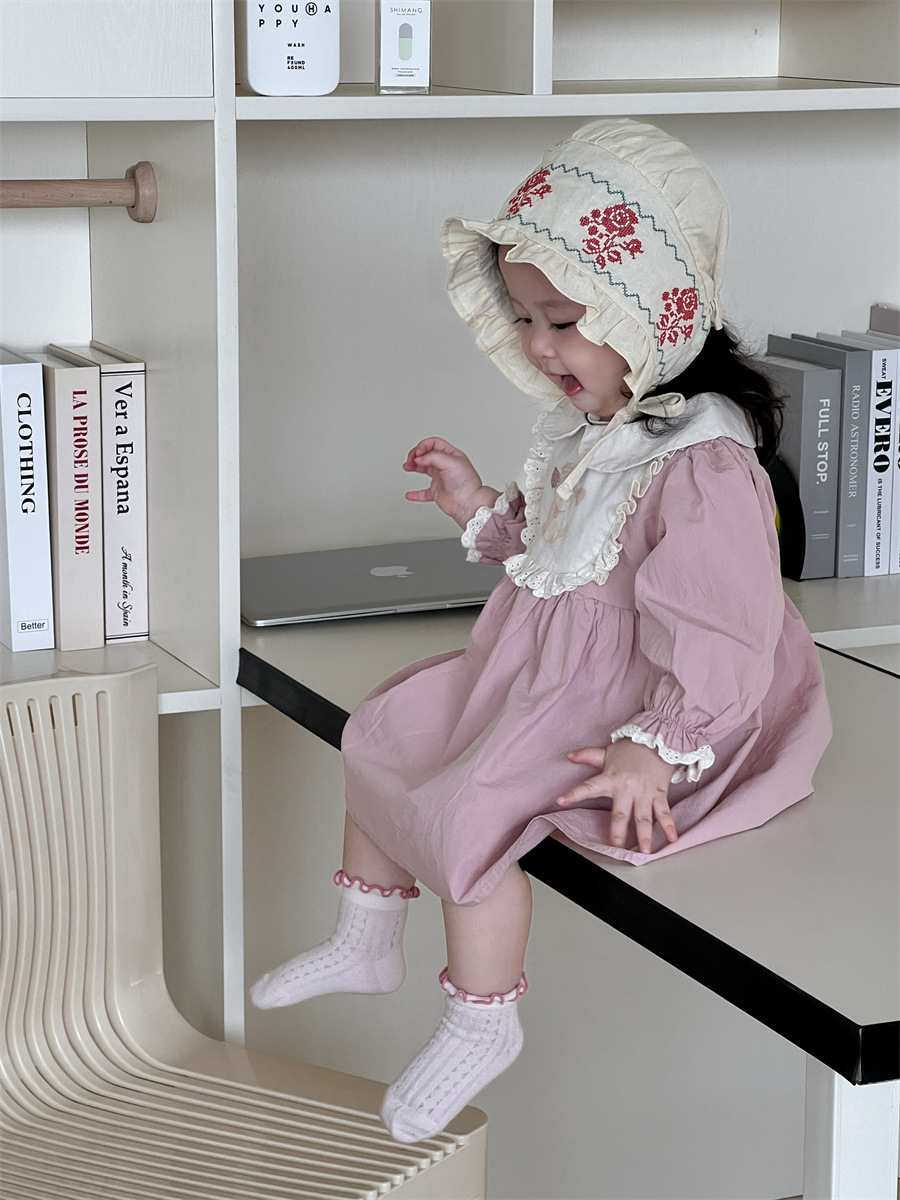 Vestido de niña primavera 2026 nueva falda de primavera ropa infantil coreana ropa de primavera bebé vestido de princesa infantil