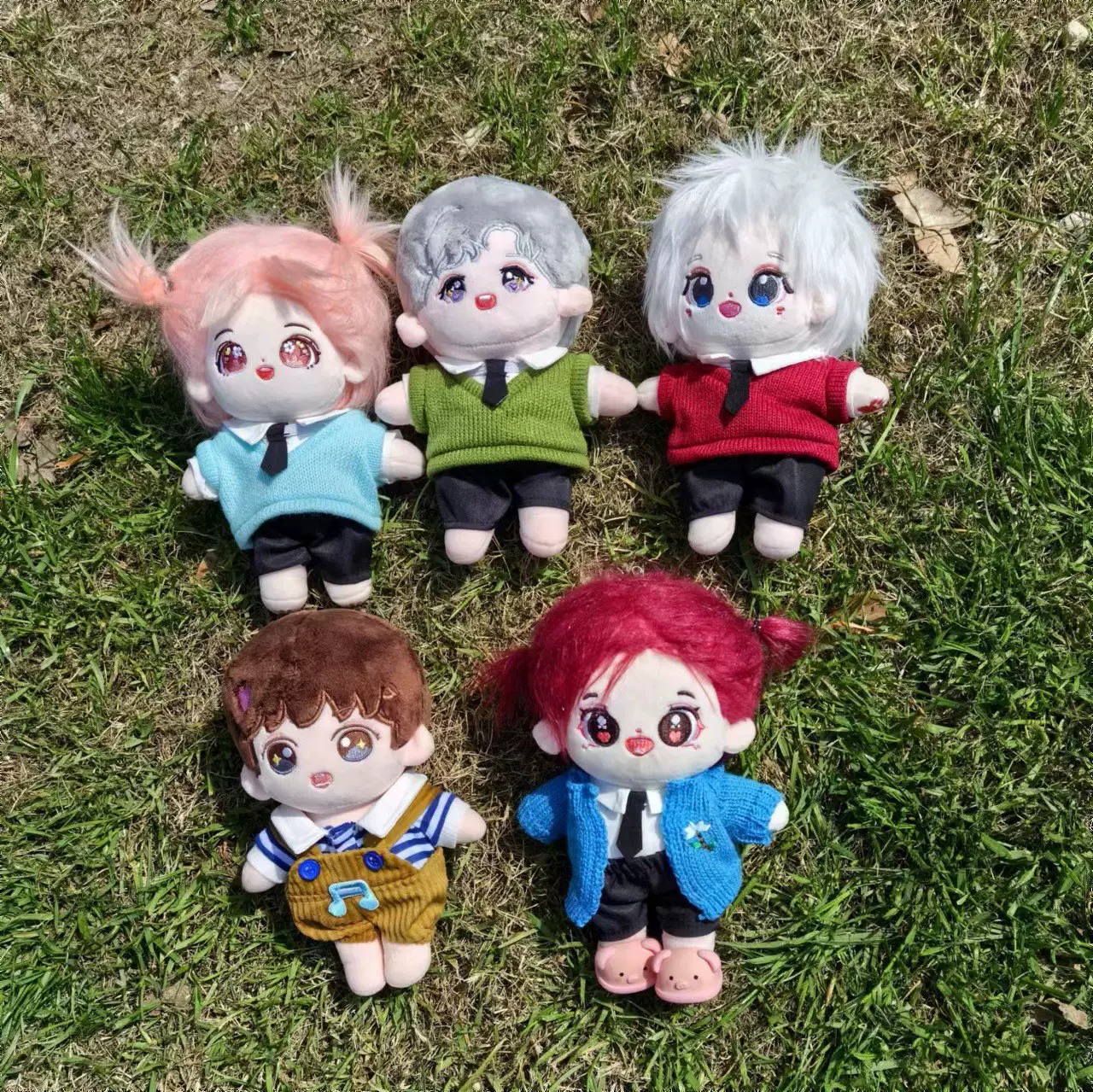 17CM烦人鸭服装20CM棉花娃娃衣服毛绒玩具配饰JK裙小黄鸭公仔娃衣