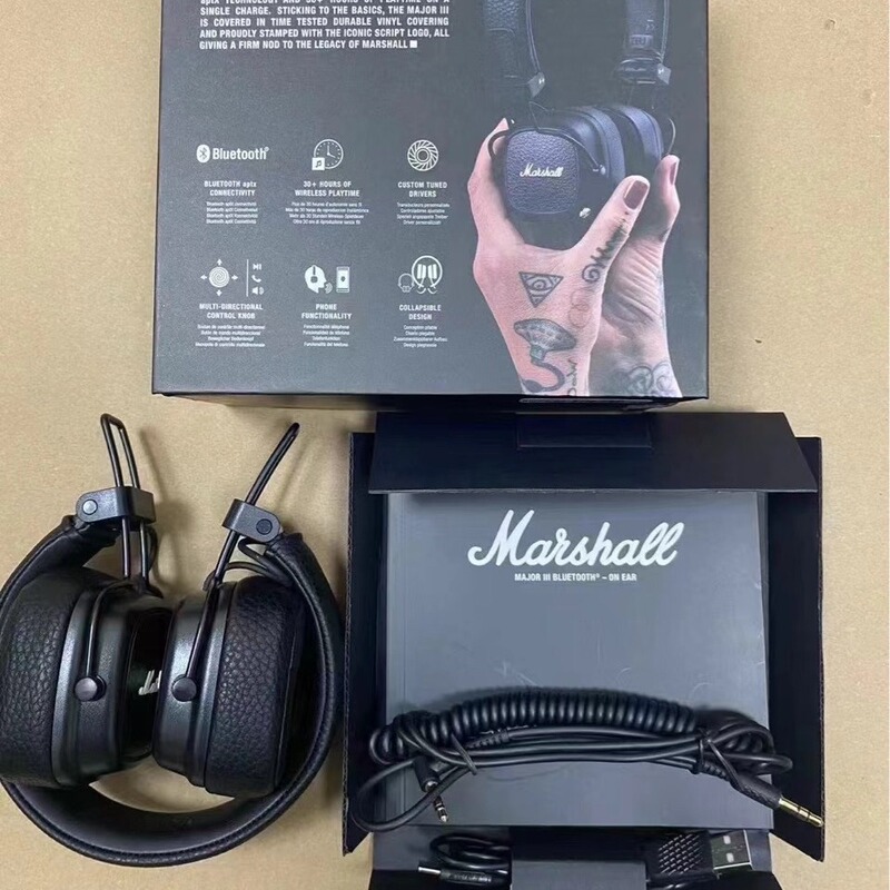 Suitable for Marshall Major Iv 4Th Generation Over-Ear Wireless Bluetooth Headphones with Deep Bass and National Trend Style
