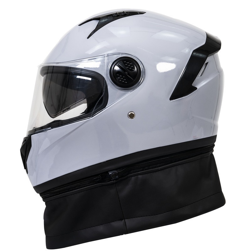 Motorcycle Helmet with: Motuoche Motosiklet kaskı (dəbilqə) - 309-windproof-hood-cement-gray-windproof-hood-one-size-54-62cm