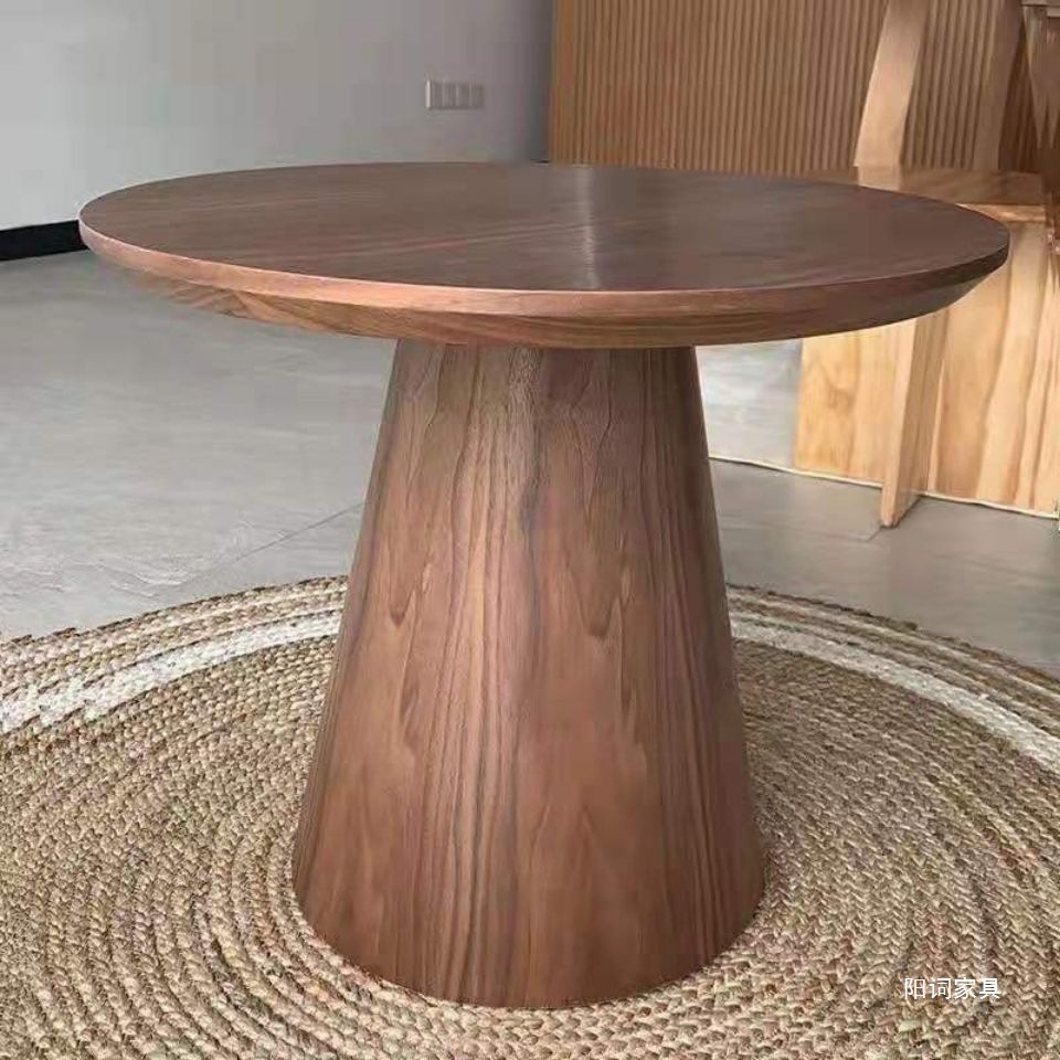 咖啡厅酒店客房桌子圆形圆桌茶几沙发角几庭院茶几圆阳台茶桌实木