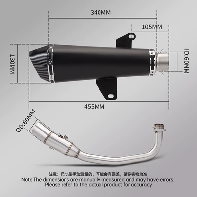 Non-Destructive Installation 2021-2024, Motorcycle exhaust pipe