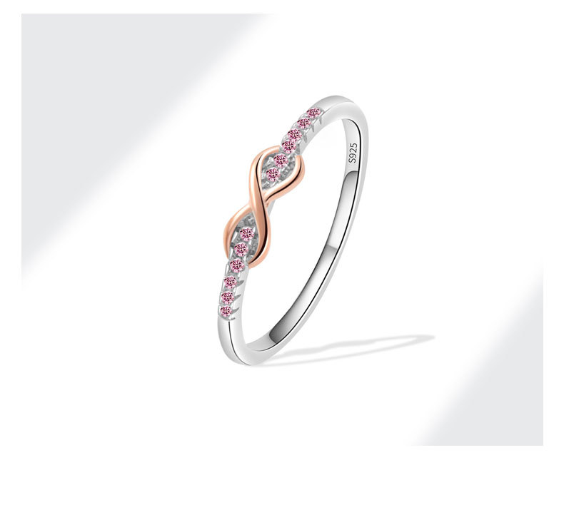 All Seasons Season 925 Sterling Silver Zircon Infinity Rings 925 Sterling Silver Rings
