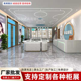 眼镜展示柜玻璃中岛柜店面柜台实木展柜透明产品货架陈列柜子储物