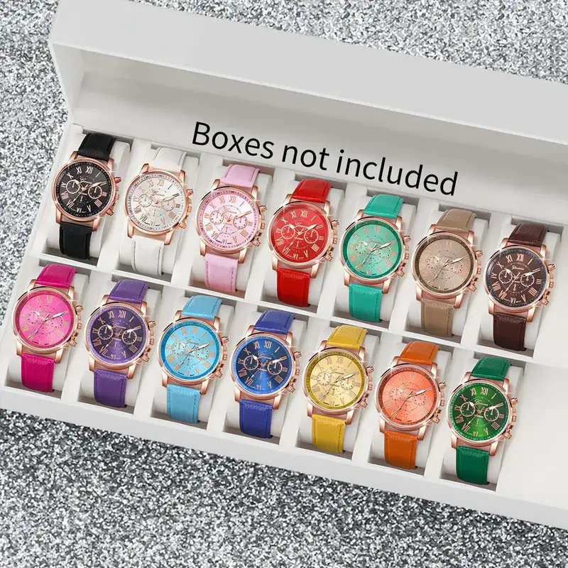 Cross-Border Traffic Women's Belt Watch Geneva Quartz Watch Belt Fashion Women's Watch Roman Scale Hand