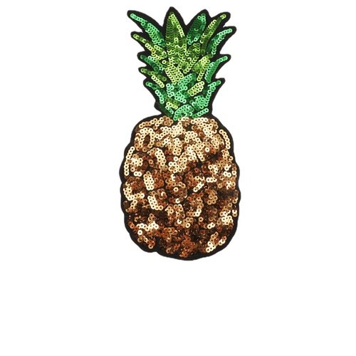 Large coconut tree pineapple cherry fruit sequin embroidery cloth patch clothing jacket decorative hole patch patch patch