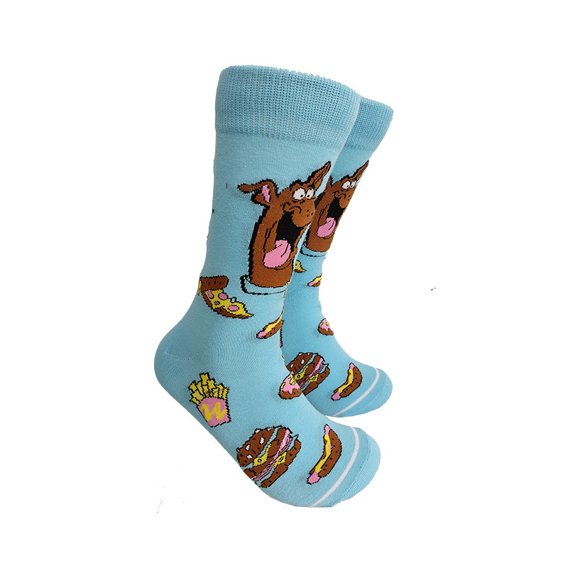 Calcetines de moda de dibujos animados de suministro de punto transfronterizo su Yu esponja bebé película hombres y mujeres calcetines de media pantorrilla