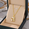 Necklace stainless steel, fashionable accessory, chain for key bag , suitable for import, simple and elegant design