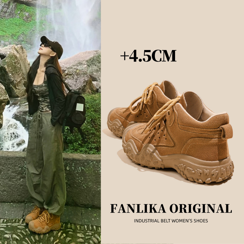 Mountaineering Leather Boots 2026 New Style Canvas Shoes Short Boots British Style Casual Martin Boots Women's Boots Wear-Resistant Thick Soles Mountaineering Leather Boots 2026 New Style Canvas Shoes Short Boots British Style Casual Martin Boots Women's Boots Wear-Resistant Thick Soles
