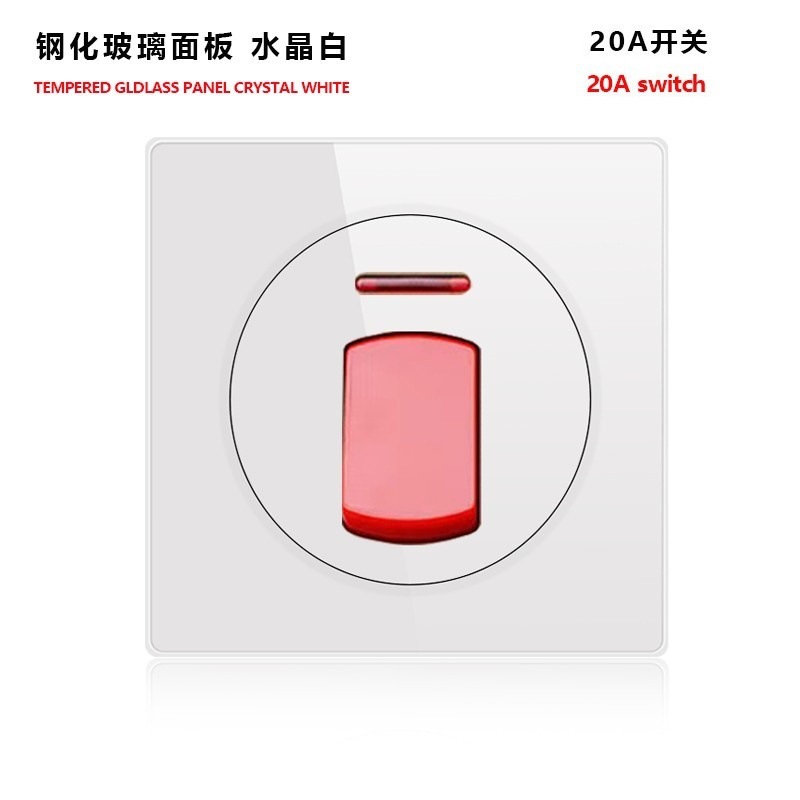外国貿易トグルリセットスイッチソケット強化ガラスパネルLEDライトEUドイツプラグアメリカ標準フランスプラグロシア英国プラグ|undefined