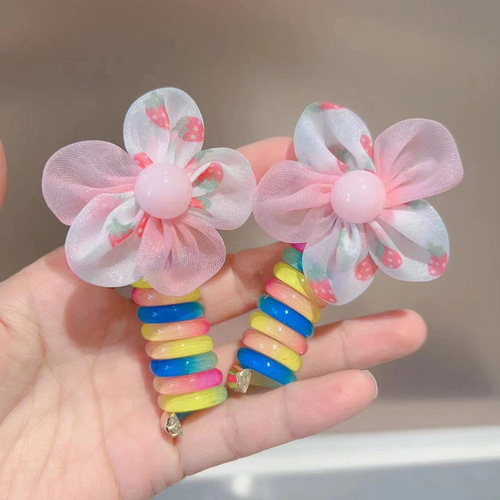 Creative braided phone cord hair tie for women, high elastic high ponytail head rope, simple and non-harmful hair tie, rubber band hair rope