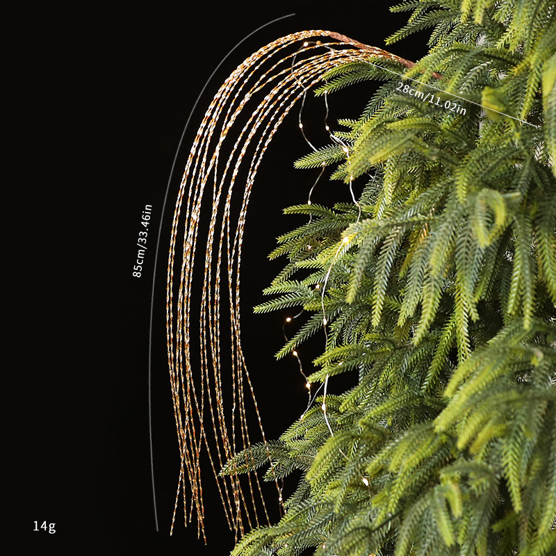 亚马逊新款 圣诞节插枝金色银色红色DIY圣诞树道具圣诞节装饰品|undefined