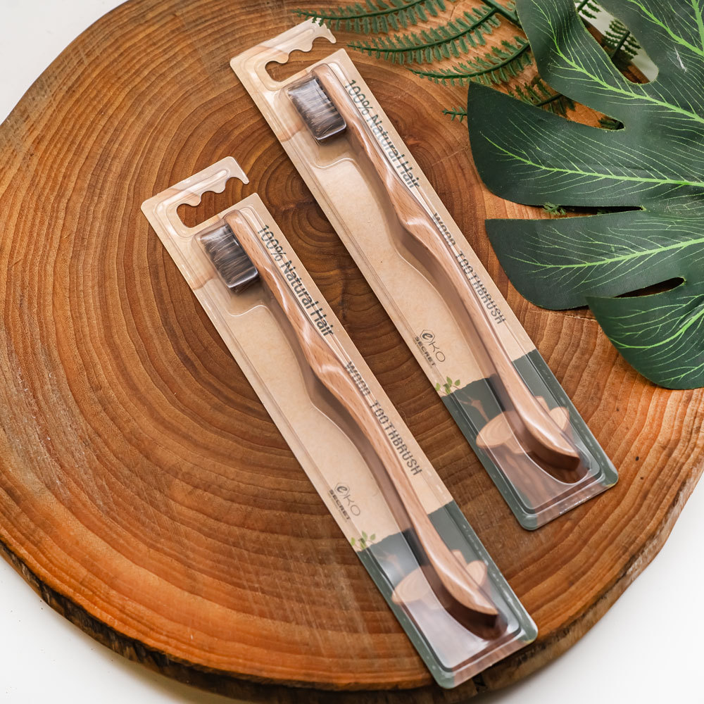 Xiuming cepillo de dientes de bambú de carbón activado de lana suave madera de mango ecológico natural, biodegradable de bambú orgánico