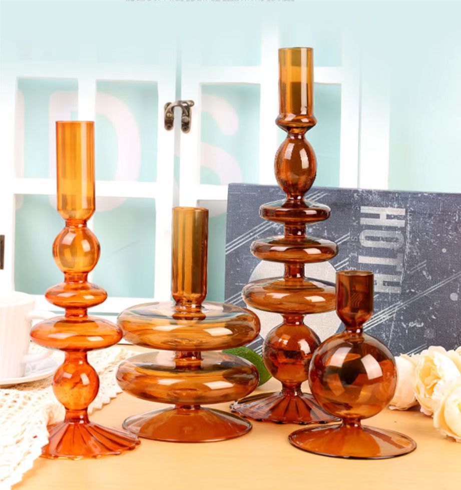 Decoración del hogar candelabro moderno minimalista candelabro de cristal francés retro candelabro modelo decoración de la habitación