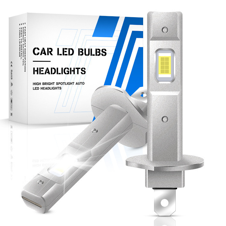 Cross-Border Hot-Selling Car Led Headlights H1 Mini Plug-In 1:1 Design High-Brightness Led Headlights Factory Direct Sales