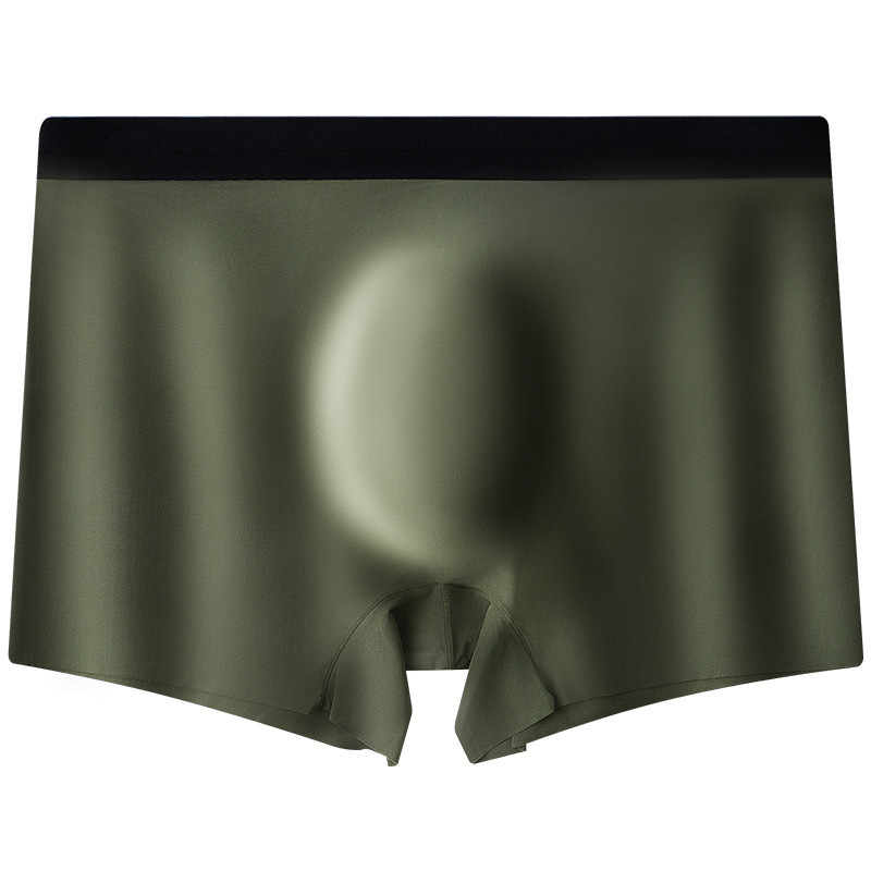 Código de ropa interior para hombres sin costuras seda de hielo transpirable ácido hialurónico tonificante grande 7A antibacteriano entrepierna cápsula espacial desnudo bóxer