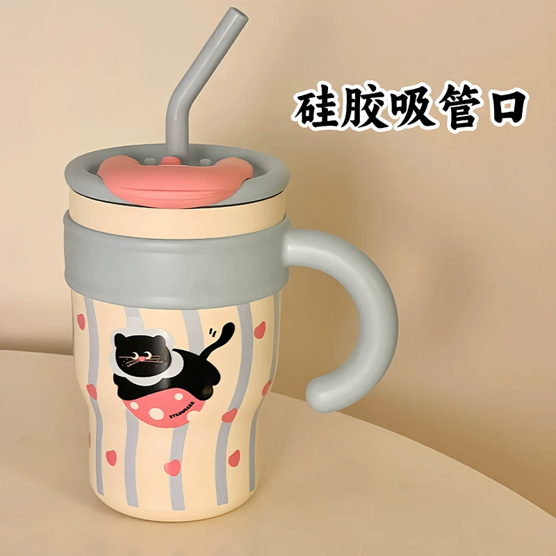 Новая интернет-знаменитость Cup Bingba 700мл изоляционная чашка двойной напиток корейский стиль синий буквы фруктовый напиток молочная чашка