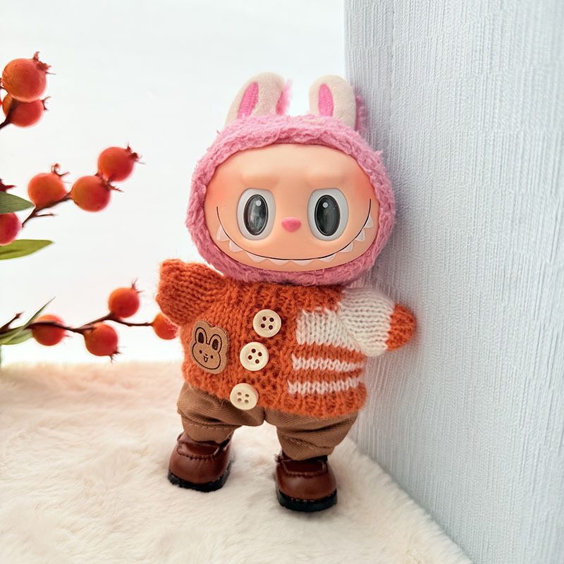 仅衣服] 一二代钥匙扣La布布衣服挂件拉布布坐坐派对熊标围巾帽子|undefined
