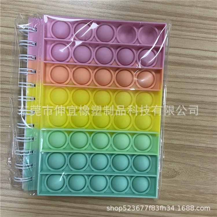 New pop notebook small silicone cover notebook decompression bubble notepad interesting science and education stationery