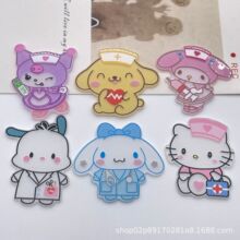卡通三丽鸥医生系列亚克力片配件diy发夹胸针徽章冰箱贴装饰批发