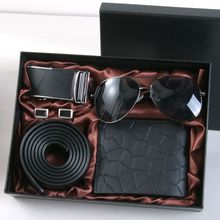 礼盒套装礼物男士皮带墨镜钱包皮夹皮带实用父亲节跨境福利品高级