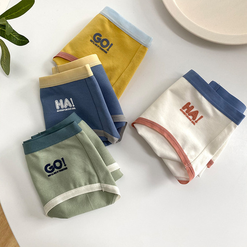 Pure lust fairy style energetic sports style girl contrasting letter cotton soft mid-low waist comfortable women's underwear