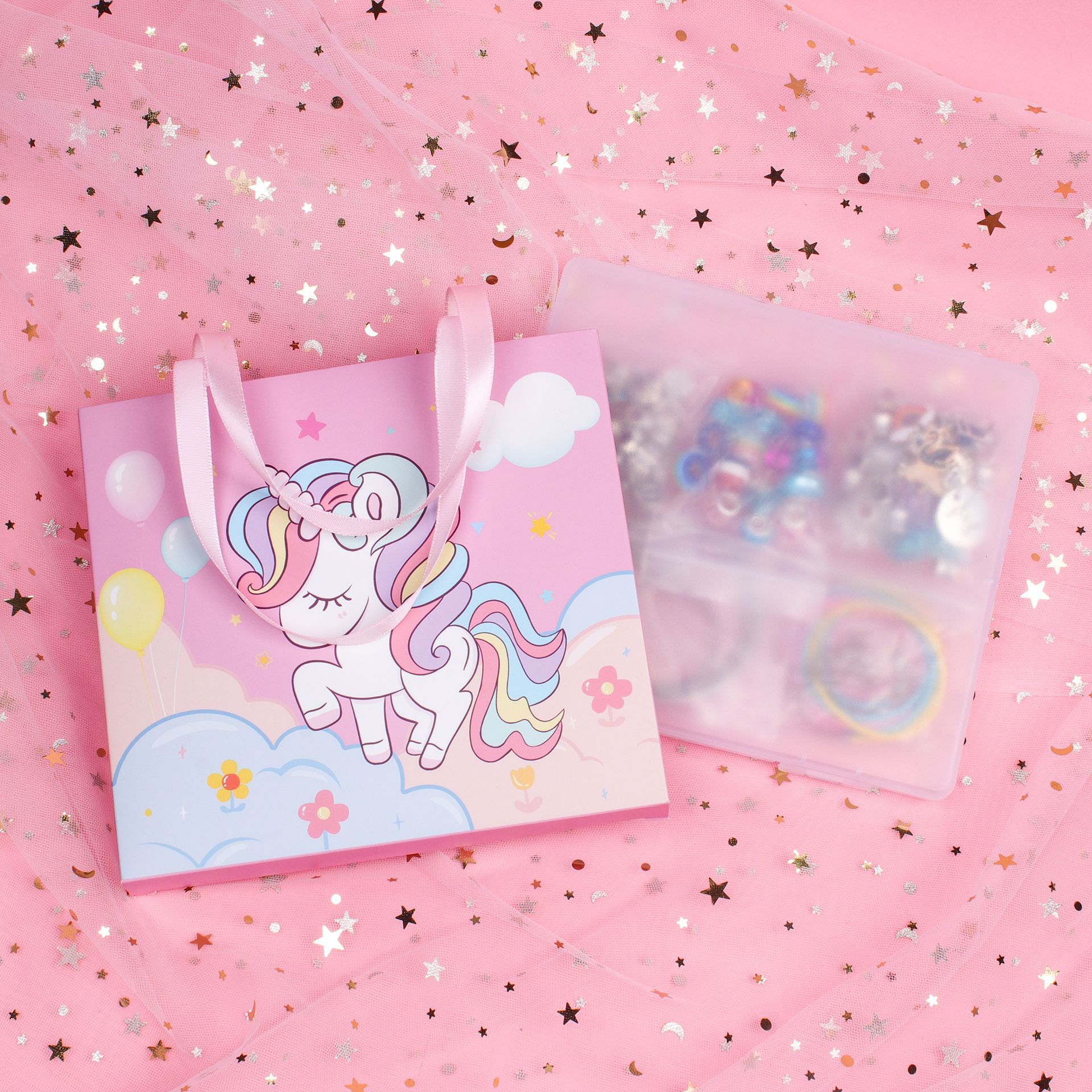 Cartoon Style Unicorn Alloy Animal Plating Metal Color Alloy Large-Hole Bead Bracelet Jewelry Access