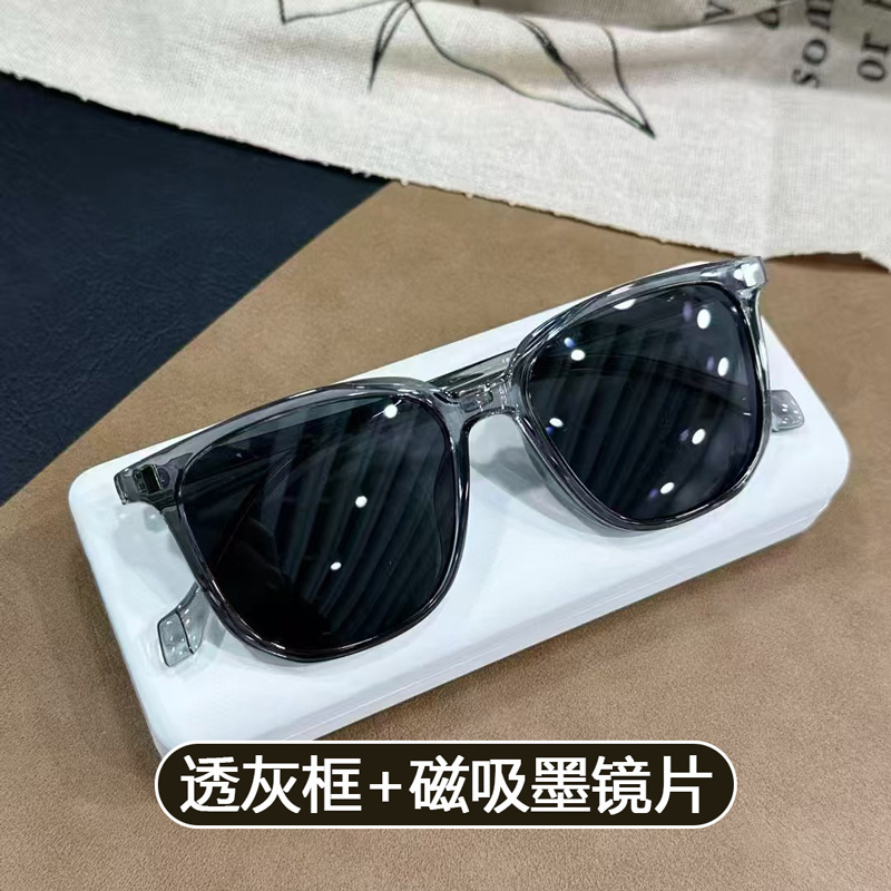 新款超轻TR90磁吸套镜防紫外线太阳眼镜可配度数墨镜近视眼镜框架|undefined