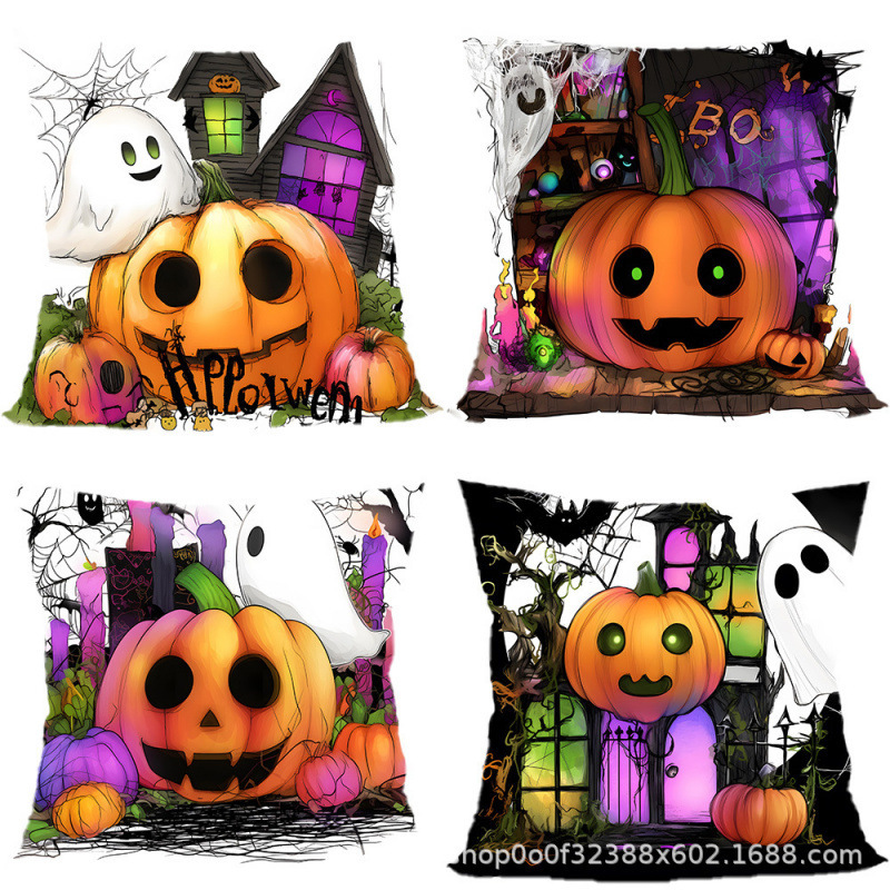ZS クロスボーダー枕カバー temu 人気のハロウィンリネンぬいぐるみ正方形枕快適な枕 Amazon 卸売ウエスト|undefined