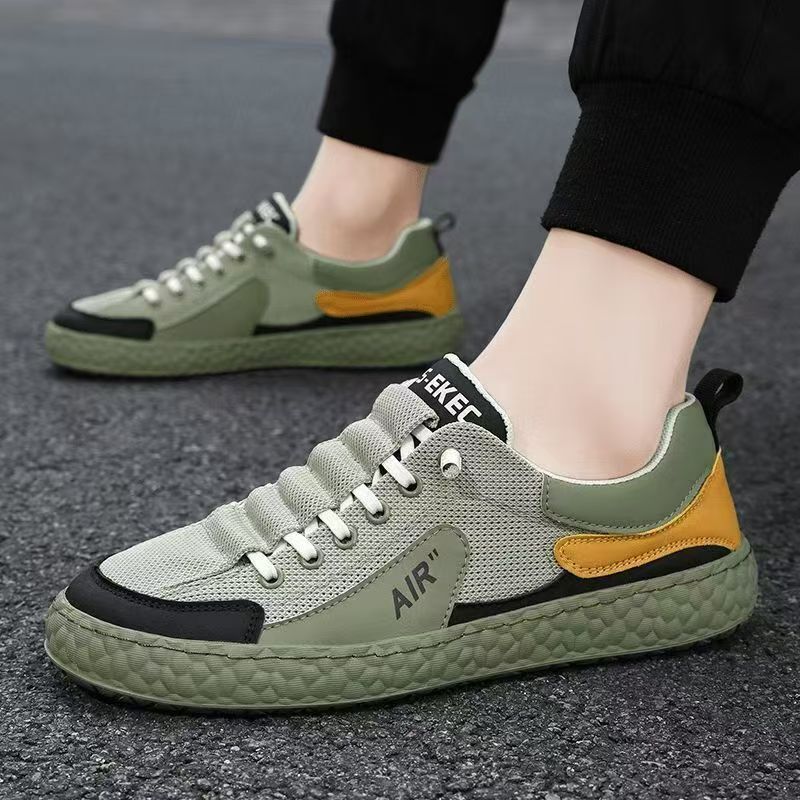 Summer New Low-Top Casual Versatile Mesh Breathable Men's Shoes, Fashionable and Comfortable Soft-Soled Slip-On Sneakers for Men