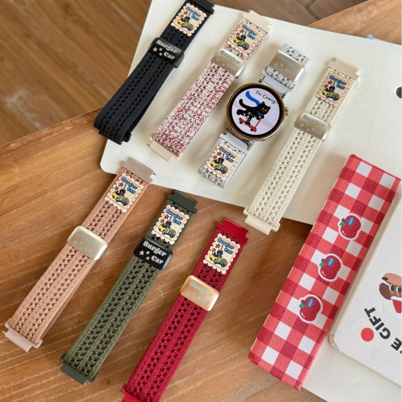 Black Cat Car Weaving Suitable for Gt5 Huawei Gt6 Watch Strap 2Pro Magnetic Gt3 Sports Gt4 Nylon Watch5